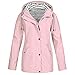 Produktbild serliyRegenmantel Damen Outdoor Plus Solide Wasserdichter Kapuzenjacke Regenjacke für Damen Outdoorjacken Wasserdichter Regenmantel mit Kapuze Windproof
