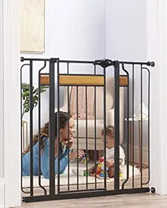 Regalo Home Accents Extra Tall Walk Thru Baby Safety Gate (Black)