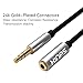 Price comparison product image Kinps 3M Audio Auxiliary Stereo Extension Cable 3.5mm Male to Female, Stereo Jack Cord for Phones, Headphones, Speakers, Tablets, PCs, MP3 Players and More (10ft/3m, Black)