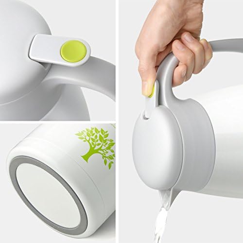 European style Solid color Large-capacity insulation pot Vacuum flask,Household use Stainless steel water bottle pot Thermos t Hermos flask [large] Student dormitory warm kettle Hot water bottle2L-B 13.5x27cm(5x11inch)