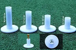 koenig-tom Lot de 4 tees de golf en caoutchouc pour entraînement en hiver Blanc