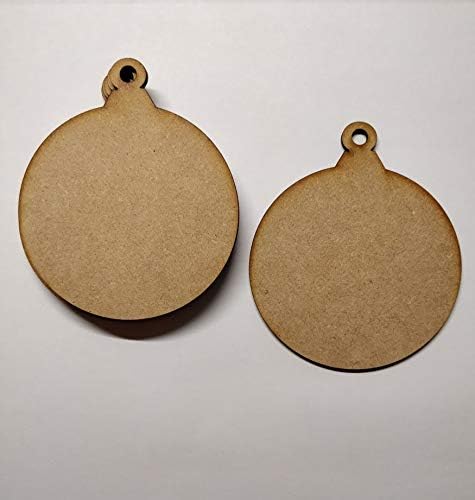 LaserKrisWooden Christmas Blank Baubles for craft 25 pack 70mm