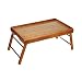 Produktbild Laptop Schreibtisch Holz japanischen Stil Teetisch faltbare Lap Tisch Bett Tablett tragbare Frühstück Tablett Schreibtisch leicht zu reinigen 20,9 '' × 13 '' (braun)