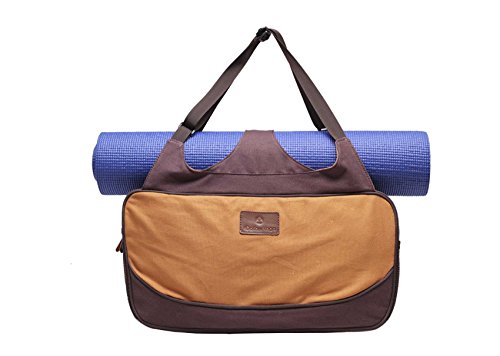 Große Yogatasche »Vimalaa« von #DoYourYoga aus Segeltuch (Baumwoll-Canvas) – aufwendig per Hand verarbeitet, für EXTRA-LANGE und EXTRA-BREITE Yogamatten! Die Yogatragetasche ( Yogabag) ist in sehr schönen Farben und ausgefallenen Designs erhältlich. Ferner eignet sich die Tasche auch für als Sporttasche / Fitnesstasche - 5