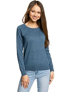 oodji Ultra Donna Maglione Basic con Girocollo