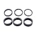 Produktbild VORCOOL 6 stücke Fahrrad Headset Spacer Kohlefaser Fahrrad Vorbau Headset Spacer Fit Vorbau Kompatibel mit MTB Rennräder 2mm / 3mm / 5mm / 10mm x 3 (Schwarz)
