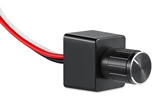 acegoo Przełącznik ściemniacza LED 12 V, wysokiej strony ściemniacz PWM, obrotowy regulator jasności do łodzi, kampera, przyczepy, ciężarówki, samochodu, współpracuje z ściemnianym światłem LED, halogenowym, żarowym, jednokolorowym paskiem świetlnym