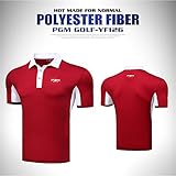 Halsband: Halsband umdrehen. HWTP Pgm männer Polo Shirt Sommer Sport t Shirts Golf trainingskleid Sport Kurzarm atmungsaktiv Tops 2018 heißer, Red,XXL