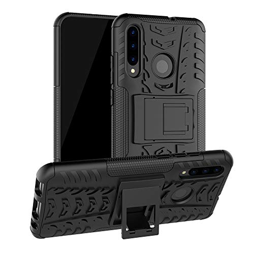 XINYUNEW Funda Huawei P Smart Plus 2019, 360 Grados Protective+Pantalla de Vidrio Templado Caso Carcasa Case Cover Skin móviles telefonía Carcasas Fundas para Huawei P Smart Plus 2019-Negro
