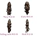 Elegant Hair - 17" PONYTAIL - Style: CURLY - Colour: Light Chocolate Brown #12/18 - REVERSIBLE 2 Styles in 1 - Clip in Hair Piece Extension - Claw Clip Attachment - Weight 220g