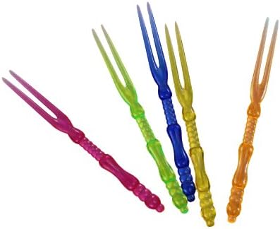 IMS Party 301432 Cocktail Forks in Elegant Design 110 mm Pack of 144 in Assorted Colours