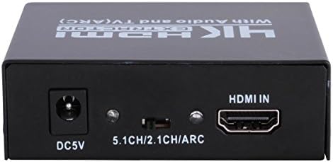 BigTron 4K*2K 1080P HDMI Extractor To HDMI Audio SPDIF (Coaxial) +R/L TV (ARC) Audio Converter 3.5mm Stereo Jack Output