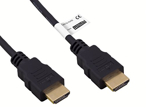 mumbi HDMI High Speed Kabel für 3D 1080p Full HD / HDMI A Stecker auf HDMI A Stecker - abwärtskompatibel VERGOLDETE Kontakte 7,5m