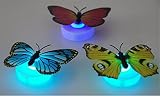 4 pcs cute beautiful kreative Bunt Schmetterling LED Nachtlicht mit Saugnapf Wandleuchten romantische mehrfarbigen Nachtlicht kleine Nightlight Baby Toy Geschenk Kinder Schlafzimmer Nachttischlampen Festival Party Dekoration （Flackern） - 6