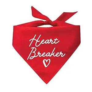 Tees & Tails Heart Breaker Valentine's Day Triangle Dog Bandana (Assorted Colors)