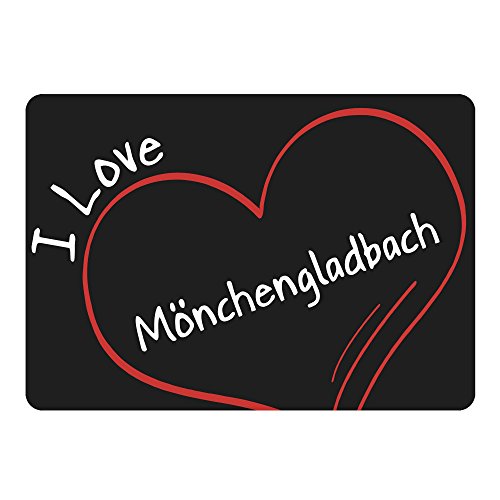 Preisvergleich Produktbild Mousepad Modern I Love Mönchengladbach schwarz