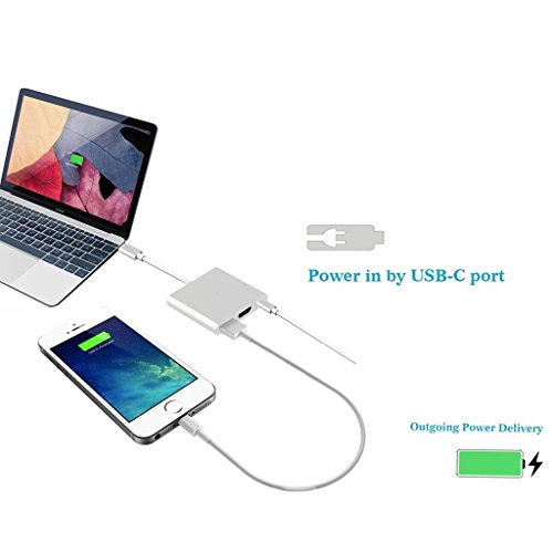 MagiDeal 3 In1 Multiport-Typ C Usb 3.1-Hub USB-c Auf USB 3.0 / HDMI / Ladegerät-Adapter - 4