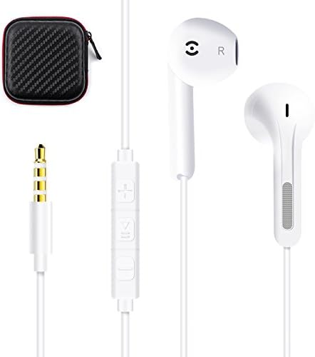 Earphones, VOCC Premium Earphones/Headphones/Earbuds with Stereo Microphone&amp;Remote Control for iPhone 6S/6/6S Plus/6 Plus, iPhone SE/5S/5C/5, iPad /iPod Nano 7/iPod Touch (1 Pack white)