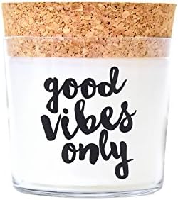 FEEL GOOD CANDLE - Scented Candle - ' Good vibes only ' (without perfume)