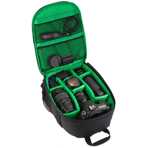 RIVACASE Spiegelreflex Rucksack – Hochwertige Kameratasche mit Zubehörfächern und hohen Tragekomfort – Schwarz - 4