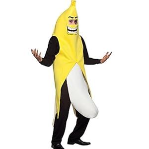 Maboobie – Disfraz de plátano salido para adulto Disfraz Banana Fruta para Fiesta divertido Carnaval Halloween Fiesta Temática