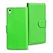 Produktbild Sony Xperia M4 Aqua Bookstyle Hülle, Conie Mobile PU Leder Schutzhülle Handytasche Bookcase Tasche Premium Klapphülle in Grün