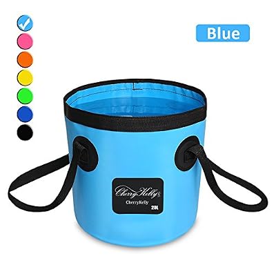 CherryKelly multifonctions imperméable - baril de poche pliable - Rangement de vêtements - panier à linge/seau - 20L Bleu