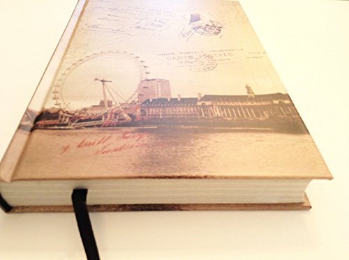 Notebook / Diary: London Thames, light brown rose, A5, hardcover, illustrations inside!