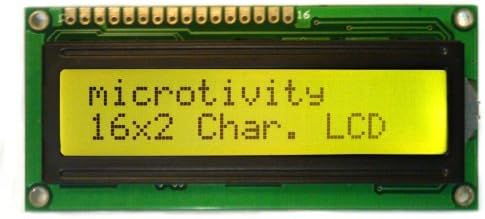 microtivity IM162 LCD Module 1602, Black on Green with Backlight