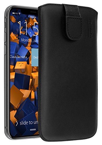 mumbi ECHT Ledertasche für iPhone X XS Tasche Leder Etui (Lasche mit Rückzugfunktion Ausziehhilfe) mumbi ECHT Ledertasche für iPhone X XS Tasche Leder Etui (Lasche mit Rückzugfunktion Ausziehhilfe)