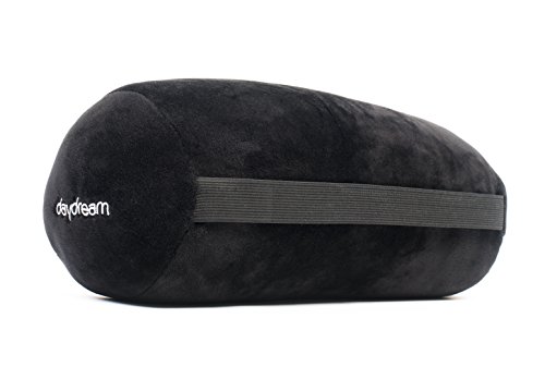 daydream Nackenrolle mit Mikroperlen 30 x 14 cm aus (weichem) elastischem Plüsch (SCHWARZ) - 7