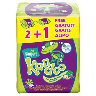 Preisvergleich Produktbild Pampers Kandoo Melon Toddler Wipes 3 x 55 per pack