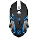 Produktbild TENMOS X96 Wiederaufladbare Kabellose Gaming Maus, Optische Hintergrundbeleuchtung Wireless Mouse, Silent Click, 3 verstellbare DPI, 6 Knöpfe für Laptop Mac, PC, Notebook