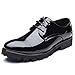 Produktbild Ofgcfbvxd Business-Arbeitsschuhe für Herren Oxford-Persönlichkeit Mode Trend Farbe Low-Top Brogue Lackleder Schuhe für formelle Casual Party Wear (Color : Schwarz, Größe : 44 EU)
