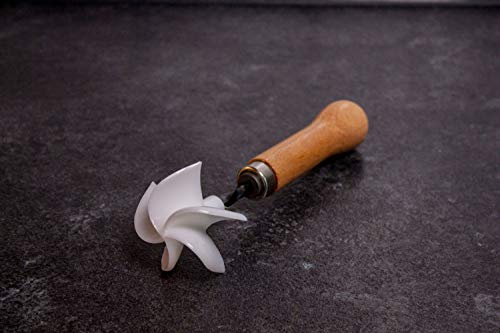 ak-colonia Panecillos Sello, Kaiser Semmel picaporte, 6,5 cm, con Mango de Madera