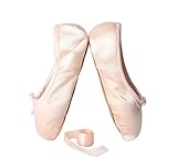 ballett tanzschuhe herren Obermaterial: Satin ELE GENS Damen Mädchen Spitzenschuhe Ballettschläppchen Ballettschuhe Tanzschuhe Ballett Trainings Schläppchen (37)