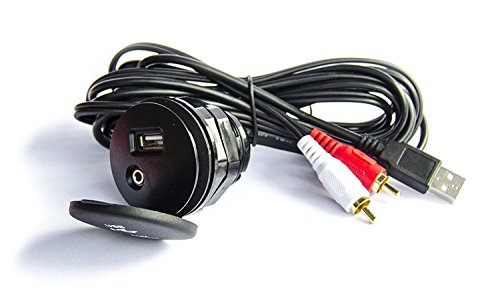 USB AUX Adapterkabel mit 2m Verlängerungskabel auf USB/Cinch - 3