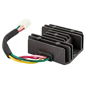 Ubersweet Imported Unifor UniUniversal4 Wire Full Wave Black Regulator Rectifier 12V DC Bike T1G1_116020