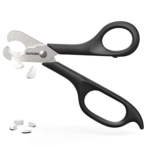 AUVON Scissors-Shaped Pill Cutter, Sharp Blade Pill Splitter for Accurately Dividing Various Size of Vitamins, Tablets and Medicine in Half