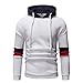 Produktbild Weihnachtspullover Splicing Color Pullover Langarm Kapuzenpulli Herbst Winter Langarmshirt Männer Kapuzenpullover Einfarbiger Pullover Sweatshirt Basic Baumwolle Sweatjacke Felicove