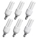 Produktbild Electraline 93101 – Pack von 6 Energiesparlampen (2 Rohre, E14, 11 W, 230 V)