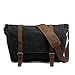 Produktbild snfgoij Herren Tasche Canvas Tasche Querschnitt Kameratasche Casual Umhängetasche Batik Mit Crazy Horse Leder Tasche SLR Wasserdichte Fototasche,Black-OneSize