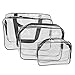 Imported 3-in-1 PVC Transparent Cosmetic Tote Bag Toiletry Organizer Handbags Black RS.505.00