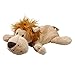 Bigood Plush Doll Zipper Pen Pouch Pencil Case Cosmetic Makeup Bag Pocket Light brown lion