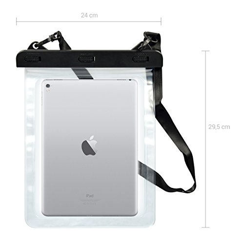 kwmobile Wasserdichte Strandtasche Beachbag für Tablets – Outdoor-Schutzhülle für den Strand in Transparent – z.B. geeignet für Apple, Samsung, Lenovo, Asus, Huawei, Amazon, Acer, Microsoft, Sony, LG - 3