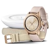 Samsung Galaxy Watch 42mm Bundle, rose gold + Charger und Lederarmband [Exklusiv bei Amazon] - 