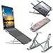 Produktbild Laptopständer Telesailor Aluminum Notebookständer 6 Kanten Einstellbarer Ergonomischer Cooling Ständer für alle 8 bis 17.3 Zoll Laptop Notebook, MacBook, Tablet, Bücher, Grau, 24 * 4.5 * 3CM