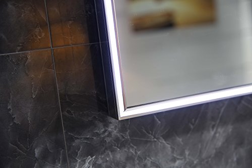 Design LED-Beleuchtung Badspiegel GS113 Lichtspiegel Wandspiegel mit Touch-Schalter 50 x 70cm Tageslichtweiß IP44 - 3