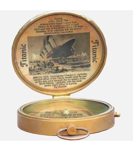 Nautical Vintage Marine Ottone Pocket Maritime Replica - Titanic