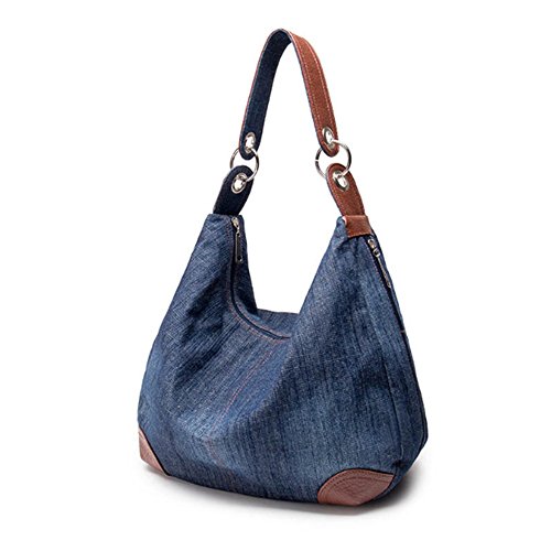Large Luxury Ladies Denim Handbag Big Shoulder Bag Blue Jeans Handbag Jean Denim Tote Crossbody Ladies Shoulder Bag